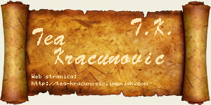 Tea Kračunović vizit kartica